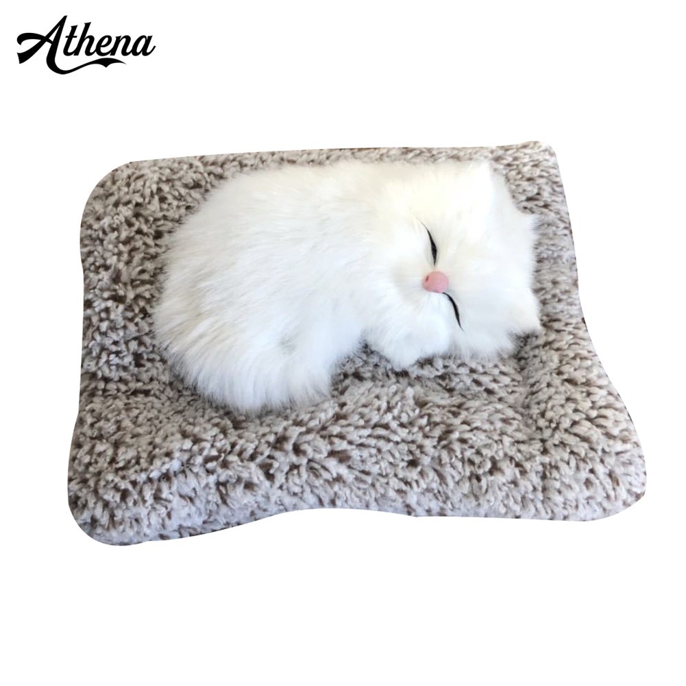 Thú nhồi bông thiết kế hình mèo đang ngủ đáng yêu để trang trí xe hơi