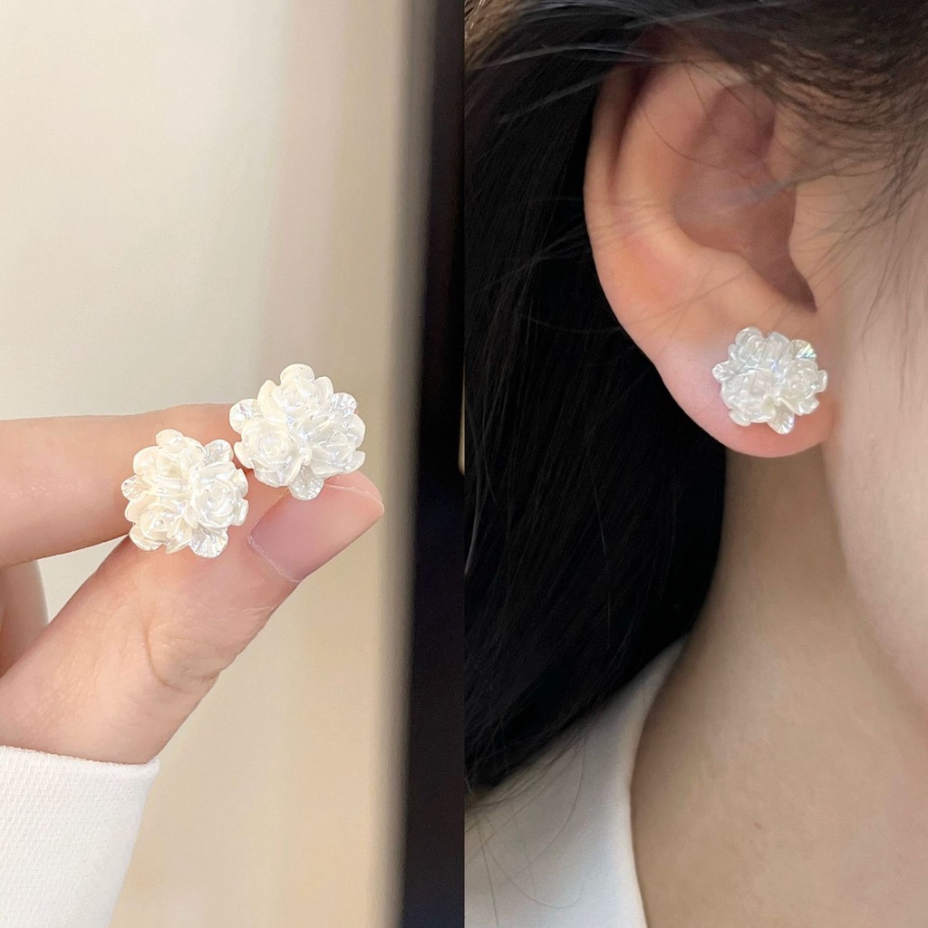 Bông Tai Bạc Hình Hoa Thời Trang Xuân Hè 2023 Phong Cách Pháp Cổ Điển Mới Cho Nữ