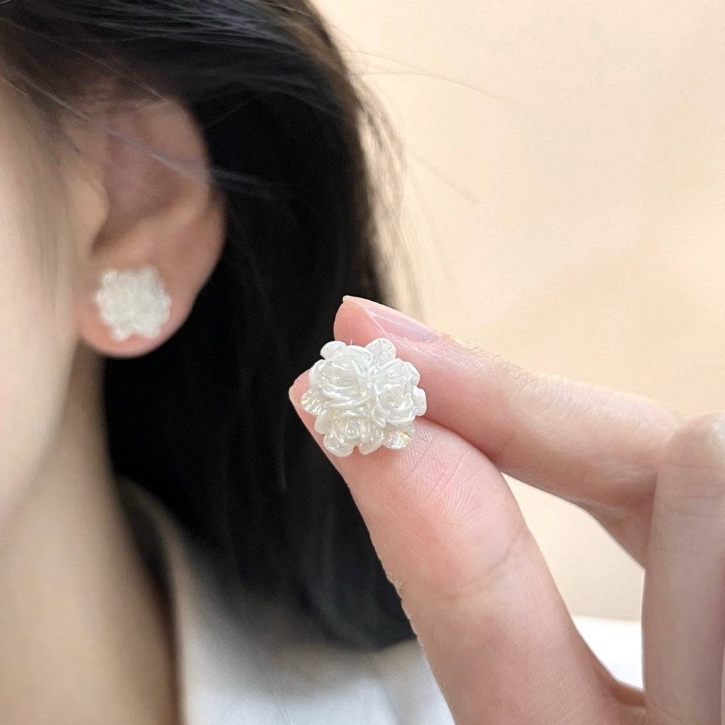 Bông Tai Bạc Hình Hoa Thời Trang Xuân Hè 2023 Phong Cách Pháp Cổ Điển Mới Cho Nữ