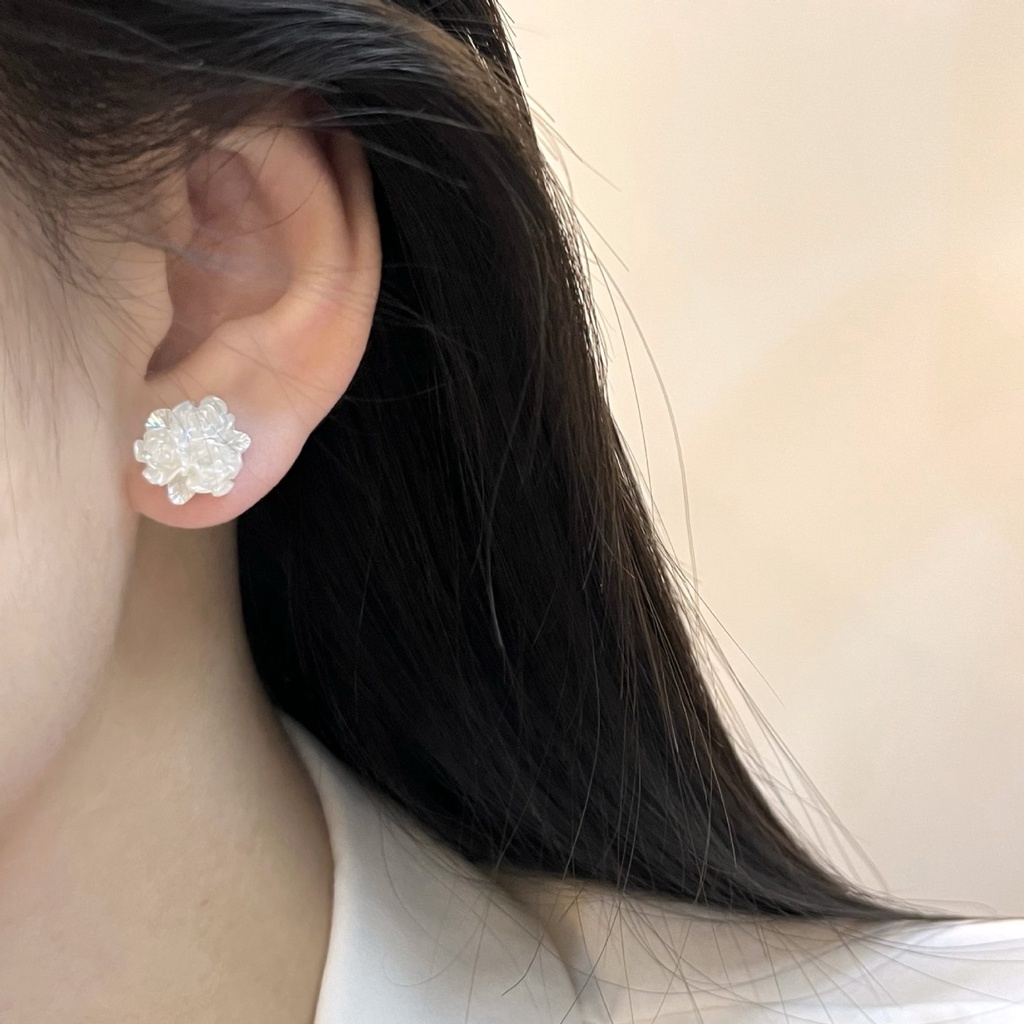 Bông Tai Bạc Hình Hoa Thời Trang Xuân Hè 2023 Phong Cách Pháp Cổ Điển Mới Cho Nữ