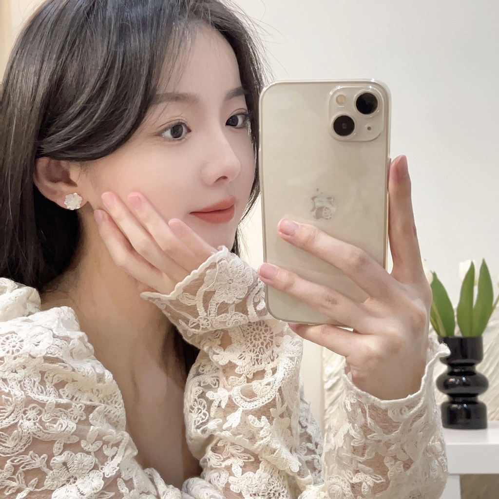 Bông Tai Bạc Hình Hoa Thời Trang Xuân Hè 2023 Phong Cách Pháp Cổ Điển Mới Cho Nữ