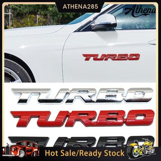 Decal kim loại dán xe hơi chữ Turbo