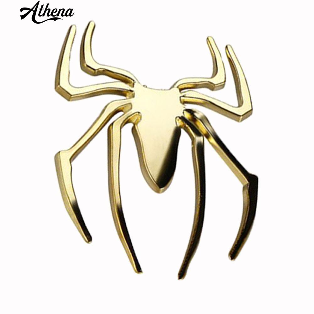 Decal kim loại hình nhện dán xe hơi