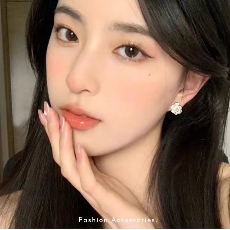 Bông Tai Hình Hoa Trà Phong Cách Hong Kong Cổ Điển Thời Trang Cao Cấp 2023