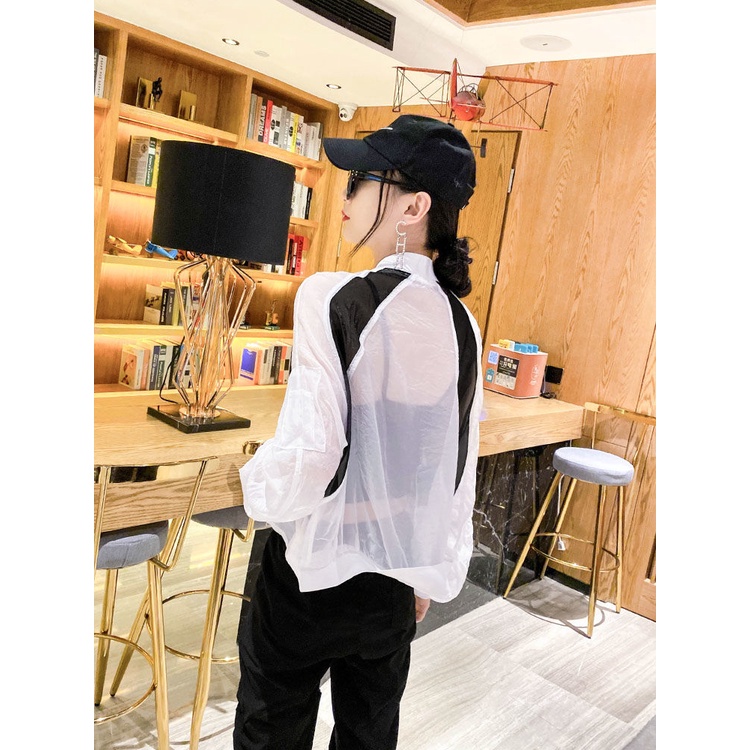 Áo Khoác Bóng Chày Chống Nắng Dáng Rộng Thoáng Khí Thời Trang Phong Cách Hàn Quốc Cho Nữ
