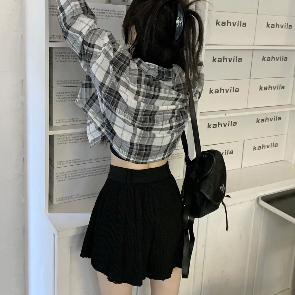 Quần Short Chữ a Lưng Cao Xếp Ly Phong Cách Hong Kong Thời Trang Mùa Hè Hàng Mới Dành Cho Bạn Nữ