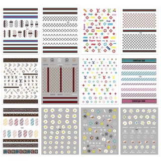 Sticker thương hiệu lớn logo cao cấp- miếng dán trang trí móng 3D