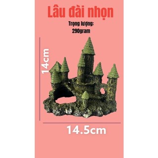 Mô hình lâu đài nhọn trang trí bể cá - tiểu cảnh - bán cạn