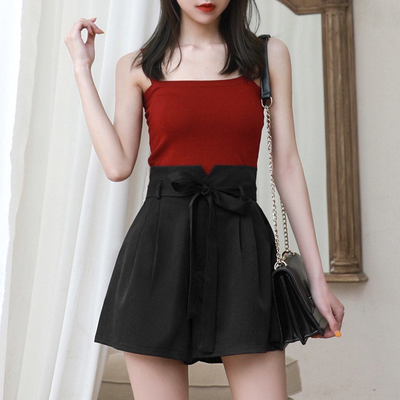 Quần Short Nữ Lưng Cao Dáng Rộng Phong Cách Hàn Quốc Mới