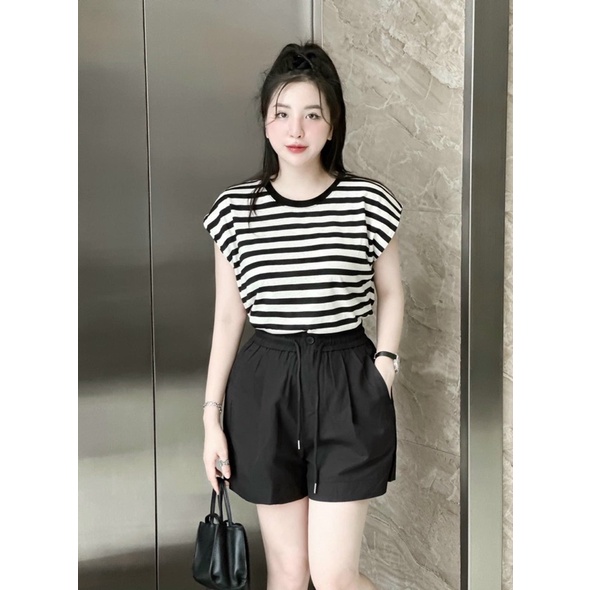 Set áo kẻ quần kaki bigsize - Beo Béo Shop