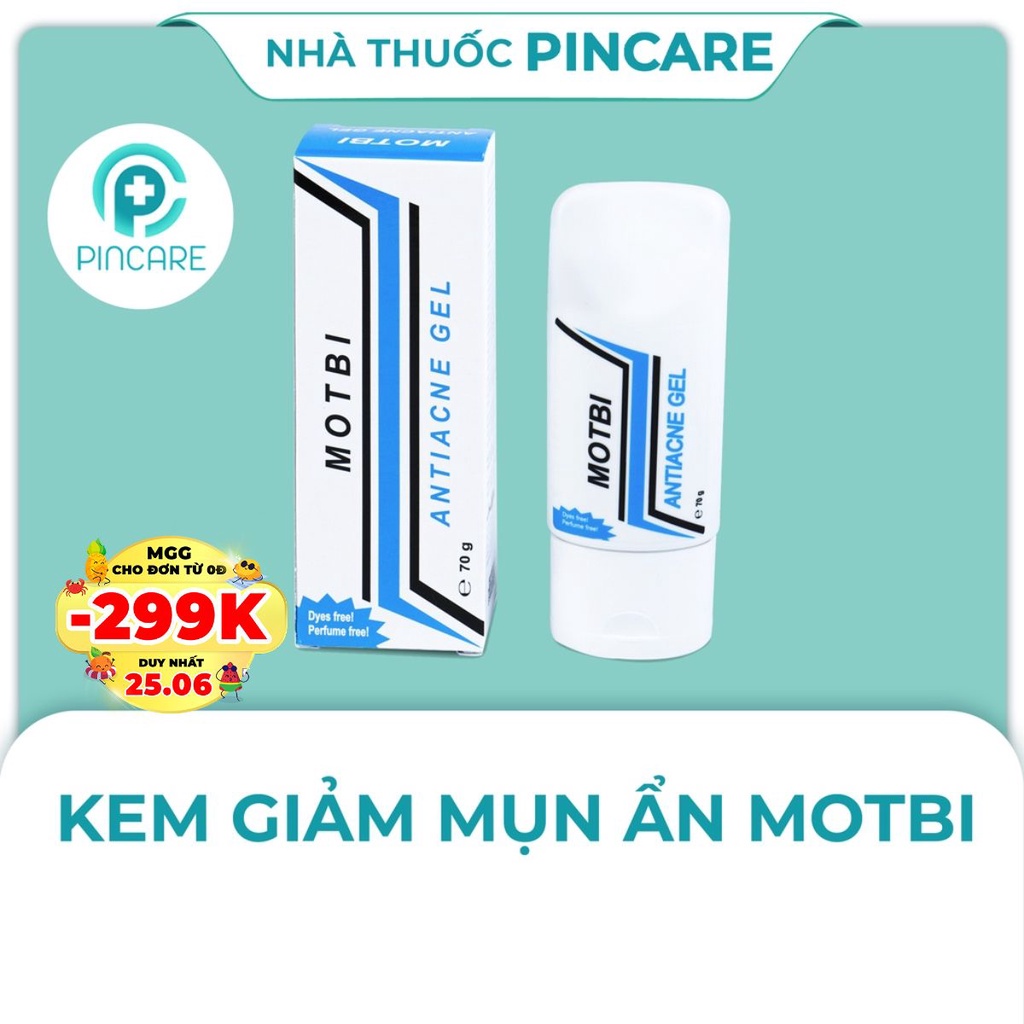 Kem giảm mụn Motbi Antiacne Gel 70g - Hàng chính hãng - Nhà thuốc PinCare
