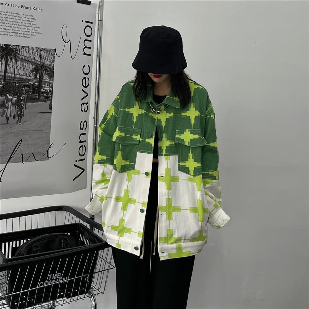 Jiashucheng Áo Khoác Tay Dài Dáng Rộng Phong Cách Hàn Quốc Thời Trang Xuân Thu Dễ Phối Đồ Cho Nữ Sinh