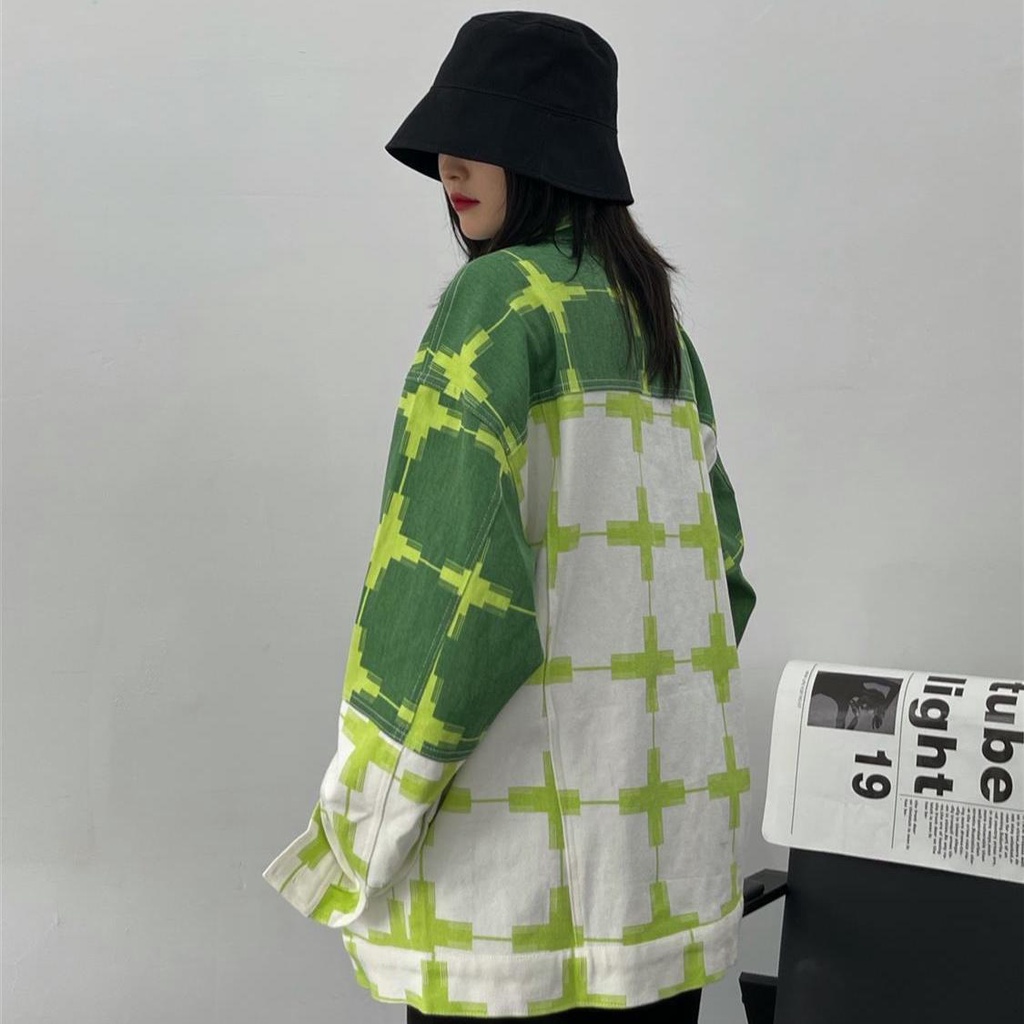 Jiashucheng Áo Khoác Tay Dài Dáng Rộng Phong Cách Hàn Quốc Thời Trang Xuân Thu Dễ Phối Đồ Cho Nữ Sinh