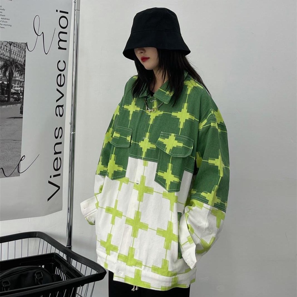 Jiashucheng Áo Khoác Tay Dài Dáng Rộng Phong Cách Hàn Quốc Thời Trang Xuân Thu Dễ Phối Đồ Cho Nữ Sinh