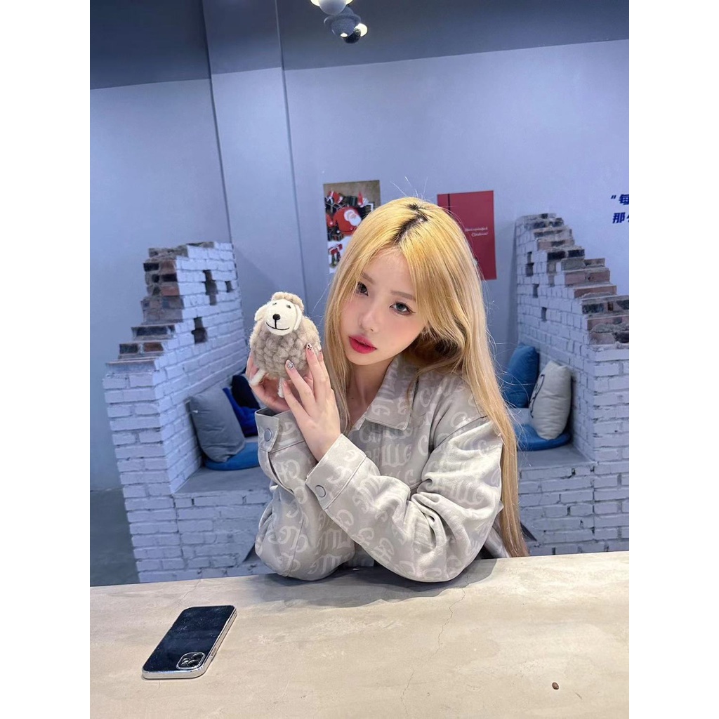 Áo Khoác Dáng Rộng Màu Xám Nhạt In Chữ Phong Cách Đường Phố Mỹ Thời Trang Mùa Xuân Mới Cho Nam Và Nữ