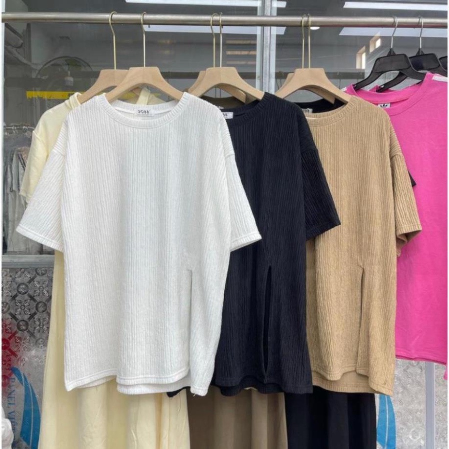 456ád Áo nữ thun gân form rộng tay lỡ basic dễ phối đồ AO2 78 | BigBuy360 - bigbuy360.vn