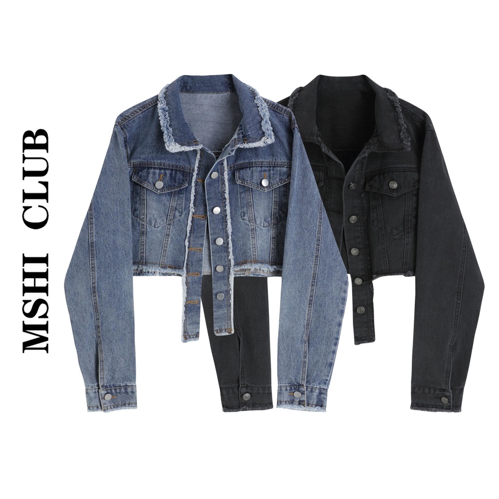 Áo Khoác Denim Ngắn Phong Cách Retro Thời Trang Xuân Thu Mới Cho Nữ