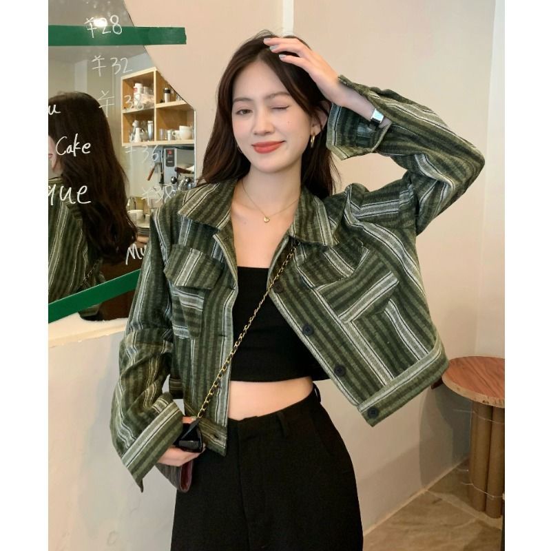 Jiashucheng Áo Khoác Cardigan Ngắn Phong Cách Mới Bán Chạy Thời Trang Mùa Thu Dành Cho Bạn Nữ
