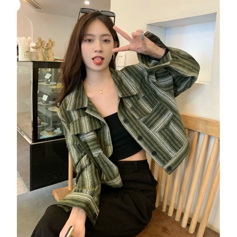 Jiashucheng Áo Khoác Cardigan Ngắn Phong Cách Mới Bán Chạy Thời Trang Mùa Thu Dành Cho Bạn Nữ