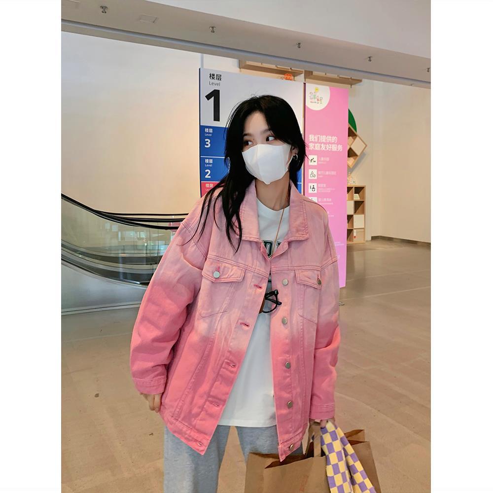 Jiashucheng Áo Khoác Denim Cao Cấp Dáng Rộng Thiết Kế Mới Thời Trang Mùa Xuân Thu Theo Phong Cách Hàn Quốc Cho Nữ