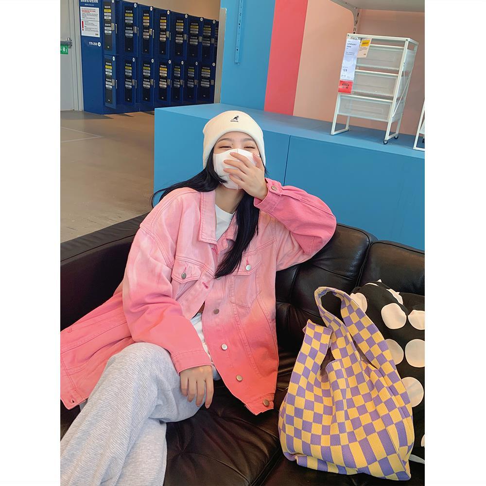 Jiashucheng Áo Khoác Denim Cao Cấp Dáng Rộng Thiết Kế Mới Thời Trang Mùa Xuân Thu Theo Phong Cách Hàn Quốc Cho Nữ
