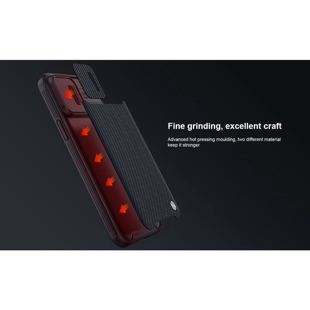 Ốp Lưng Nillkin cho iPhone 14 Pro Max - 14 Max - 14 Pro - 13 Pro - 13 ProMax Textured sợi vải carbon trượt bảo vệ camera
