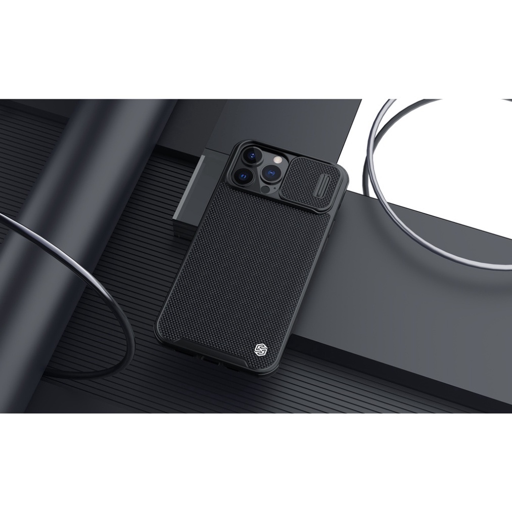 Ốp Lưng Nillkin cho iPhone 14 Pro Max - 14 Max - 14 Pro - 13 Pro - 13 ProMax Textured sợi vải carbon trượt bảo vệ camera