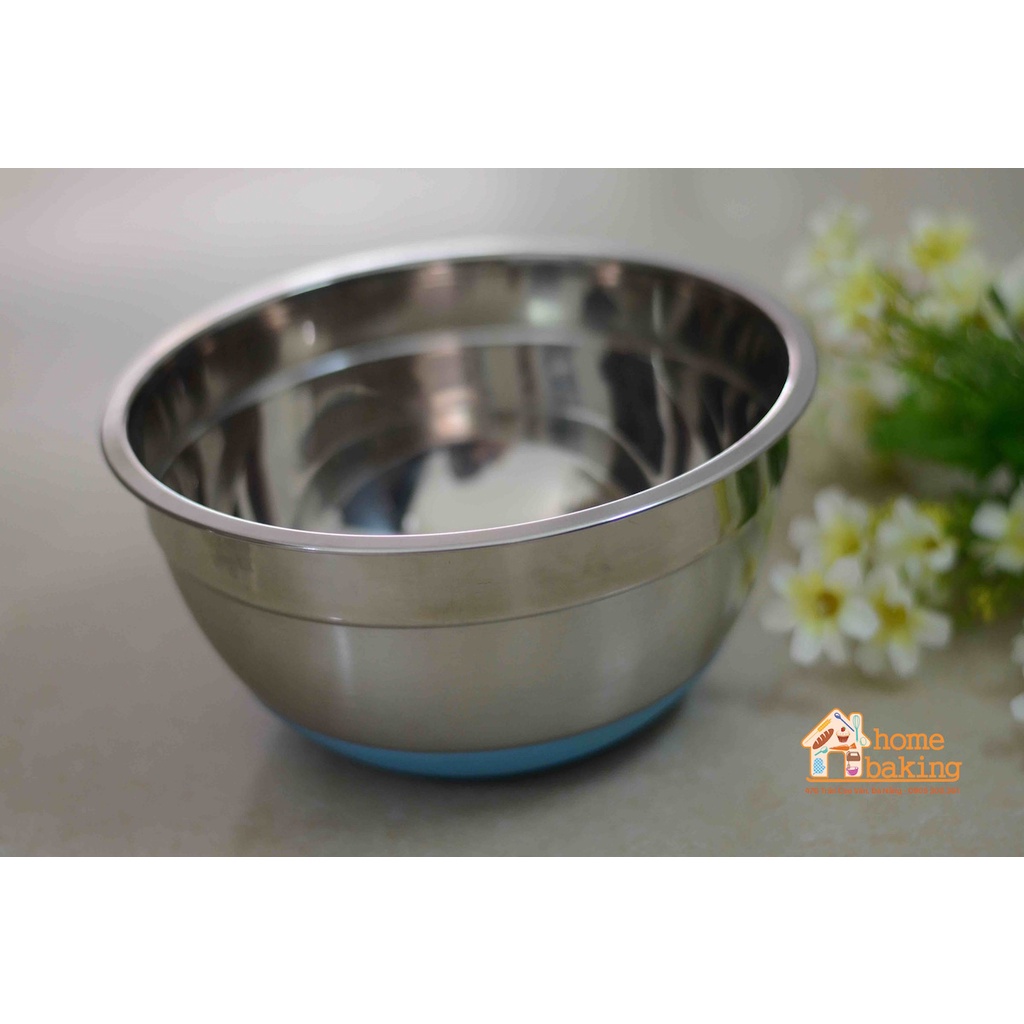 Âu trộn bột inox đáy silicon