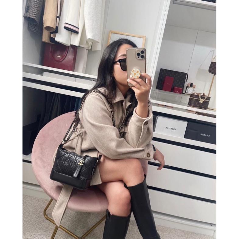 Túi đeo chéo Cha.nel Gabrielle hobo chất da thật 20cm fullbox