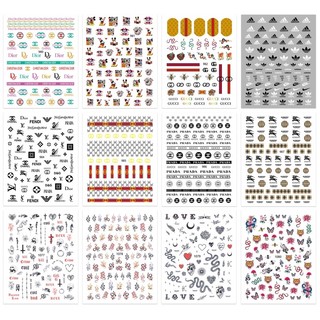 Sticker thương hiệu logo cao cấp - miếng dán móng 3D trang trí móng