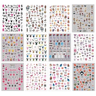 Sticker thương hiệu hình 3D miếng dán trang trí móng