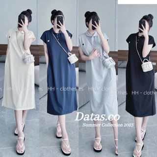 Đầm dáng suông cổ sen tay hến Datasco