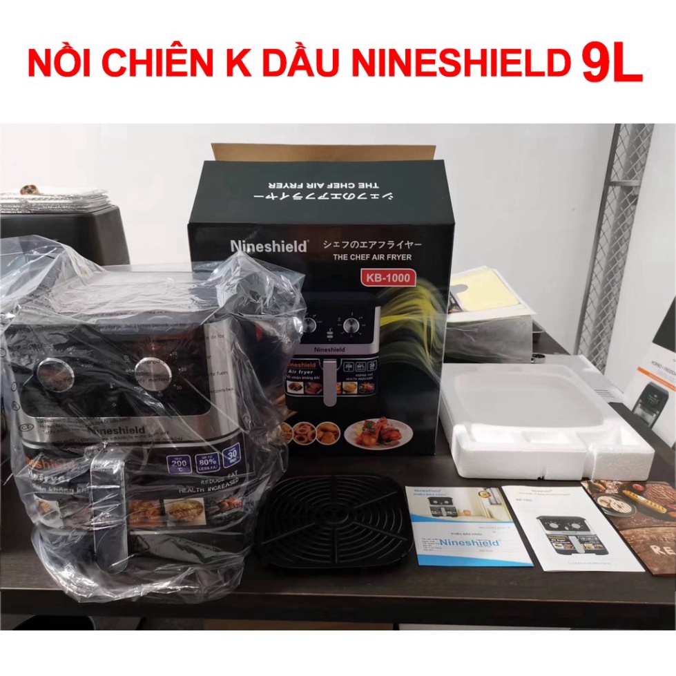 Nồi Chiên Không Dầu Nineshield 15L bảo hành 12 tháng