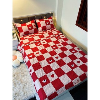 Bộ ga gối chăn hè 5 món poly cotton - th16