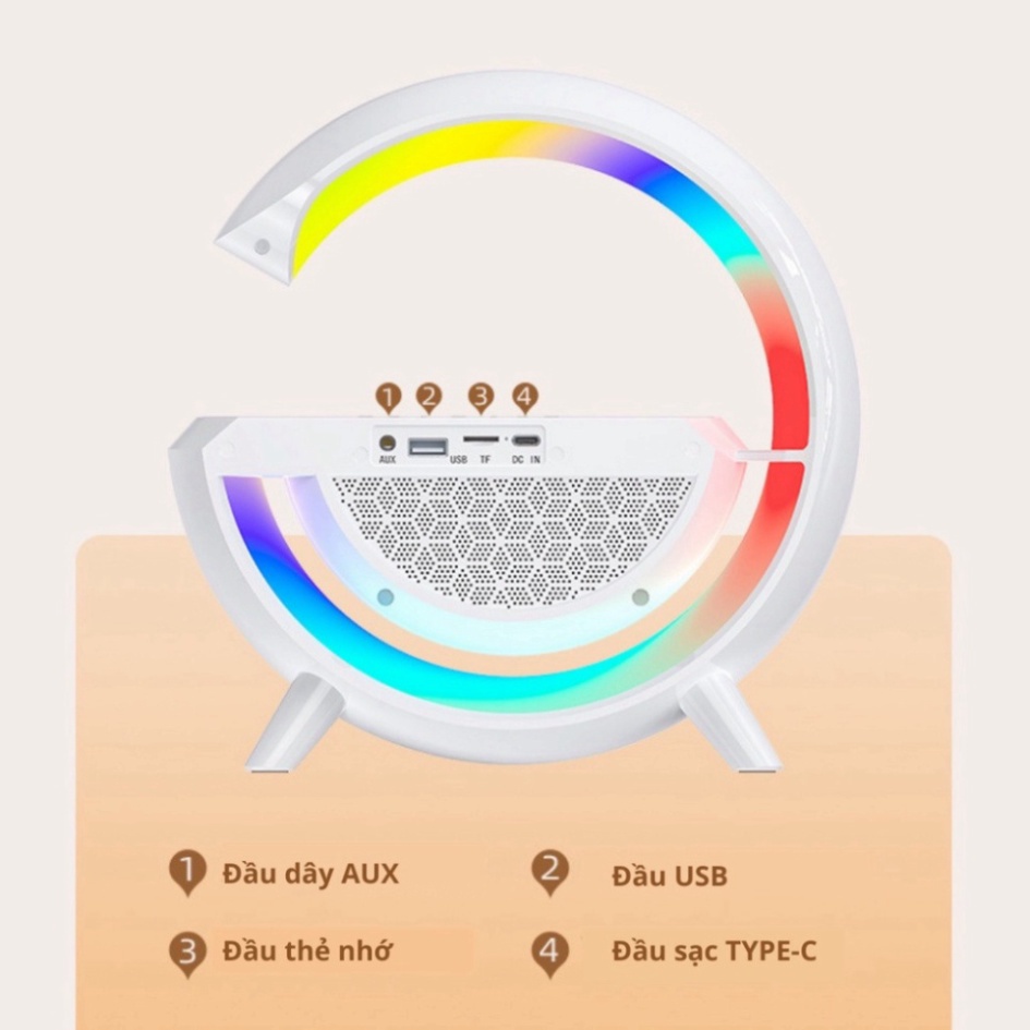 Loa bluetooth chữ G tích hợp đèn ngủ cùng sạc cực kì tiện lợi và thông minh, bảo hành 12 tháng | BigBuy360 - bigbuy360.vn