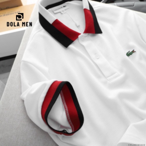 Áo Thun Nam Polo LACOSTE VIỀN ĐỎ Vải Siêu Mịn Hàng Cao Cấp Chính Hãng Dolamen