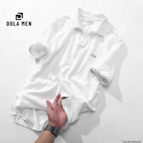 Áo Thun Nam POLO LACOSTE TRƠN CỔ V SlimFit - Vải Chính Phẩm Nhẹ Mát Không Nhăn Cao Cấp Hàng Xuất Xịn