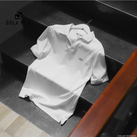 Áo Thun Nam POLO LACOSTE TRƠN CỔ V SlimFit - Vải Chính Phẩm Nhẹ Mát Không Nhăn Cao Cấp Hàng Xuất Xịn