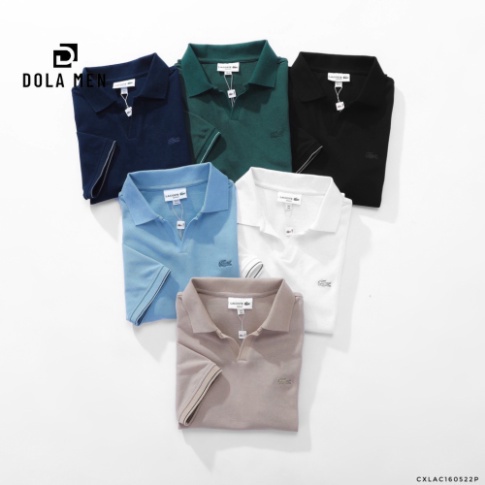 Áo Thun Nam POLO LACOSTE TRƠN CỔ V SlimFit - Vải Chính Phẩm Nhẹ Mát Không Nhăn Cao Cấp Hàng Xuất Xịn