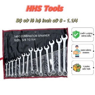 Bộ cờ lê hệ inch 14 chi tiết cỡ 3/8 - 1.1/4