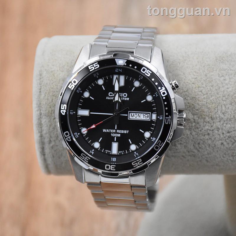 Đồng Hồ Cassio Edifice MTD1079 DY Chronograph Bằng Thép Không Gỉ Màu Bạc Cho Nam