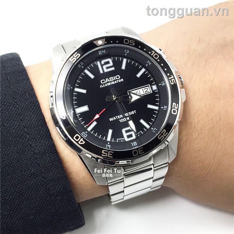 Đồng Hồ Cassio Edifice MTD1079 DY Chronograph Bằng Thép Không Gỉ Màu Bạc Cho Nam