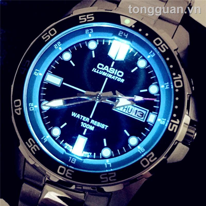 Đồng Hồ Cassio Edifice MTD1079 DY Chronograph Bằng Thép Không Gỉ Màu Bạc Cho Nam