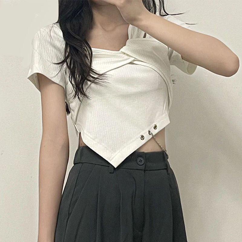 Jiashucheng Áo Thun Ngắn Tay Thời Trang Mùa Hè Cho Nữ