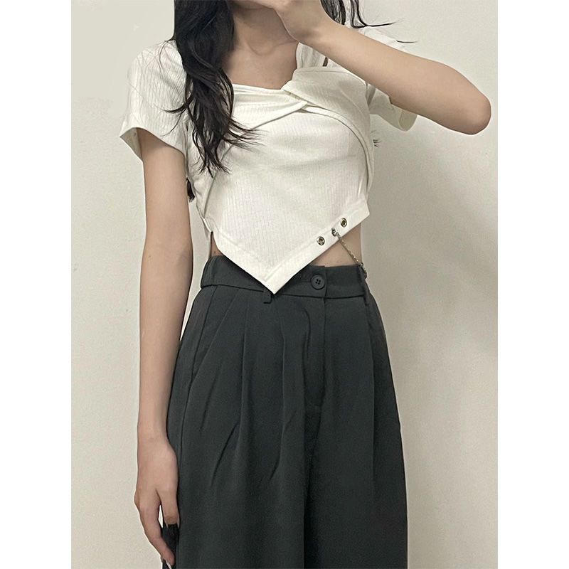 Jiashucheng Áo Thun Ngắn Tay Thời Trang Mùa Hè Cho Nữ