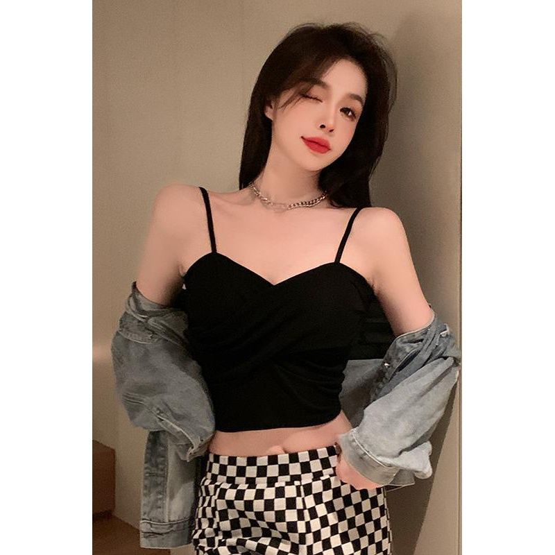 Jiashucheng Áo Lót Hai Dây Có Đệm Ngực Gợi Cảm Cỡ Lớn Phong Cách Hàn Quốc Cho Nữ