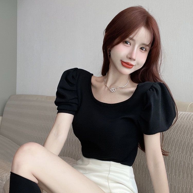 Áo Thun Tay Ngắn Màu Trắng Đính Nơ 2 Phong Cách Mới Mùa Hè Cho Nữ