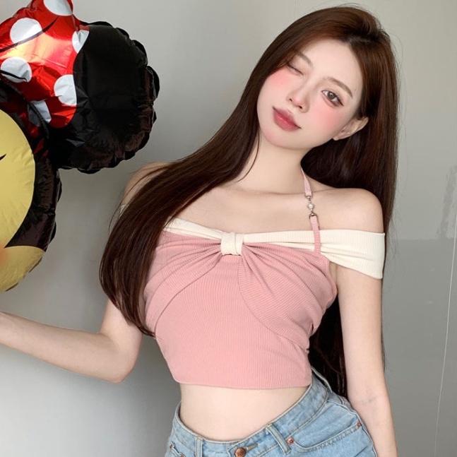 Áo Thun Tay Ngắn Trễ Vai Thời Trang Dành Cho Nữ