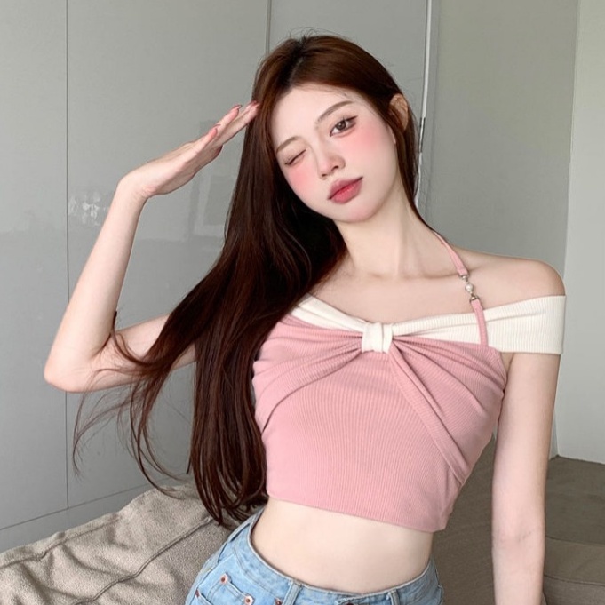 Áo Thun Tay Ngắn Trễ Vai Thời Trang Dành Cho Nữ