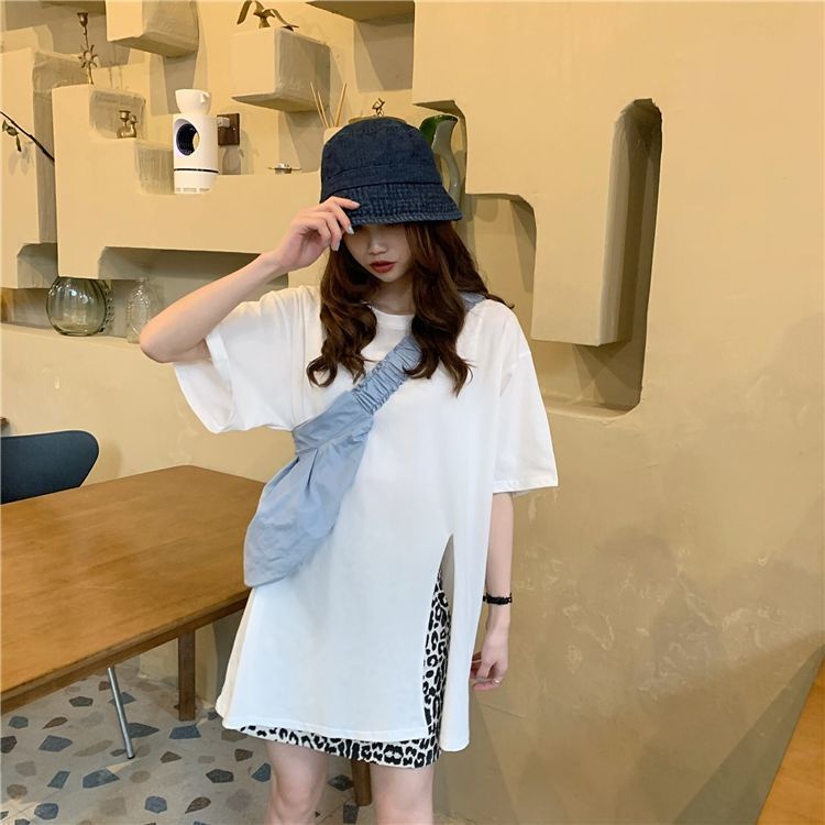 Áo Thun Tay Ngắn Dáng Rộng Che Bụng Thời Trang Mùa Hè Cho Nữ